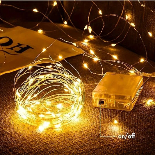 Battery Powered LED Fairy String Lights – 1/2/3/5/10/20M (Multiple Colors
