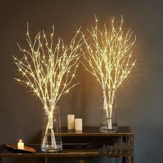 Warm White LED Birch Branch Light – Festive Decorative Tree for Home & Christmas Décor