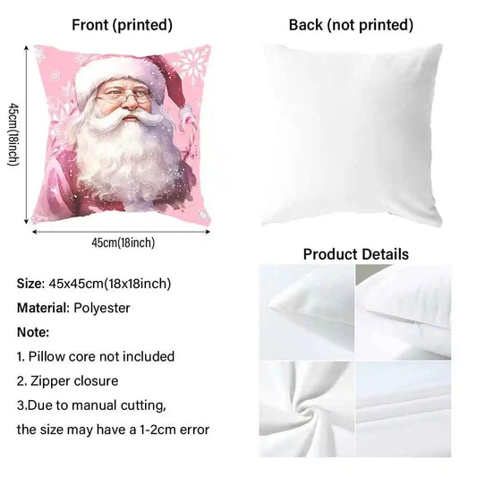 Christmas Stitch Pillowcase – Cute Holiday Cushion Cover (4 Designs)