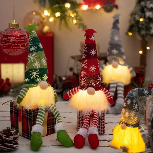 Led Plush Christmas Gnome Decoration